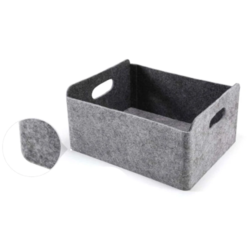 2Pcs Felt Storage Basket/Bin with Handles Collapsible &amp Convenient Solution | Дом и сад