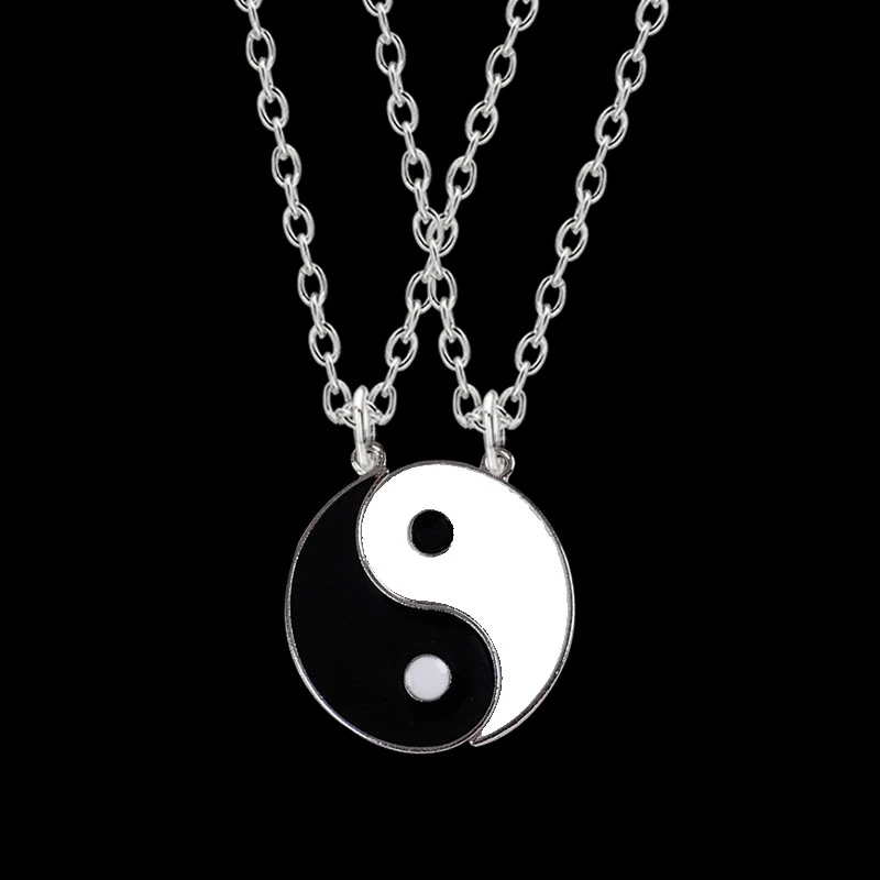 

Couple Necklace Chinese Style Vintage Yin Yang Gossip Pendant Choker Jewelry For Best Friends Birthday Gift Friendship Necklace