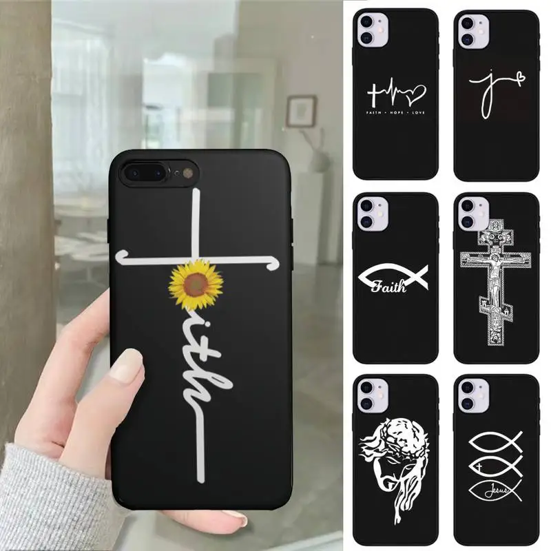 

Faith Christian Religious Jesus Phone Case Fundas Shell Cover For Iphone 6 6s 7 8 Plus Xr X Xs 11 12 13 Mini Pro Max
