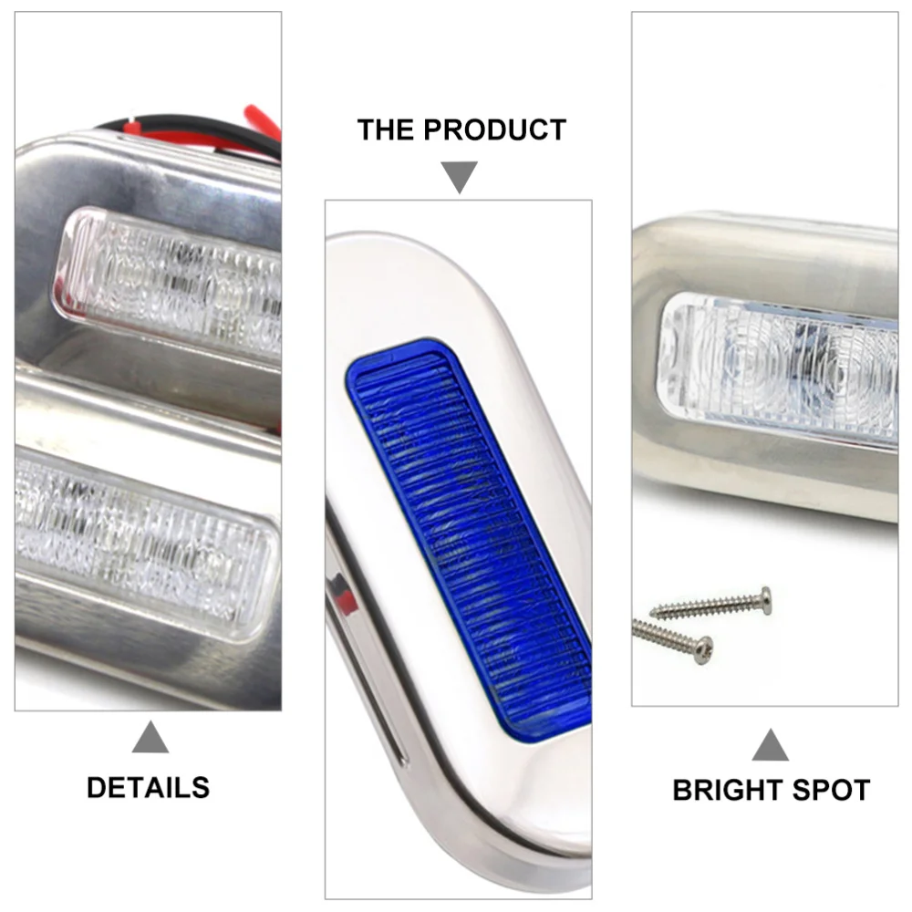 

2pcs Practical Boat Signal Light Bright Sightseeing Boat Indicator Light