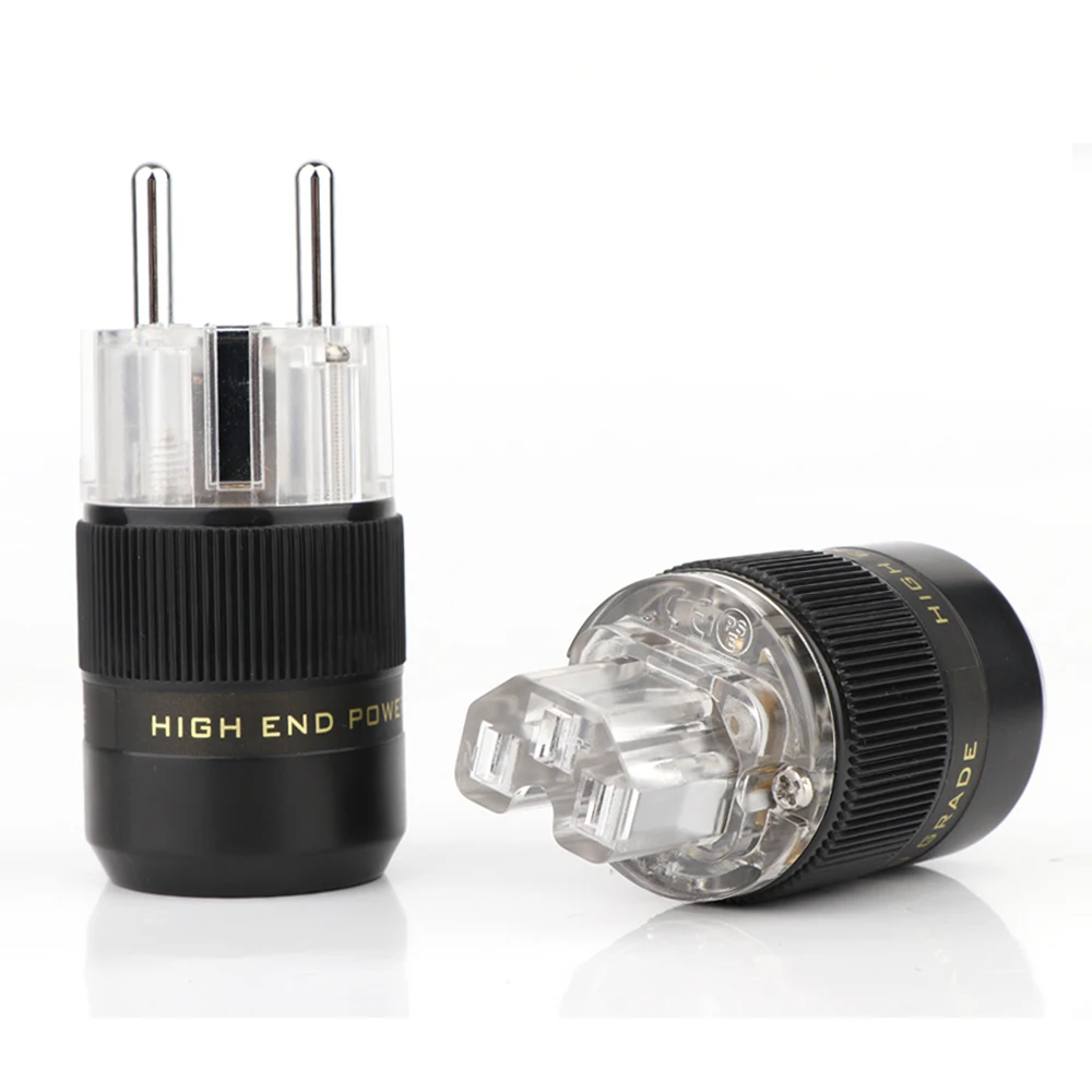 Соединитель питания Schuko с родиевым покрытием и без принта для аудиофила сделай