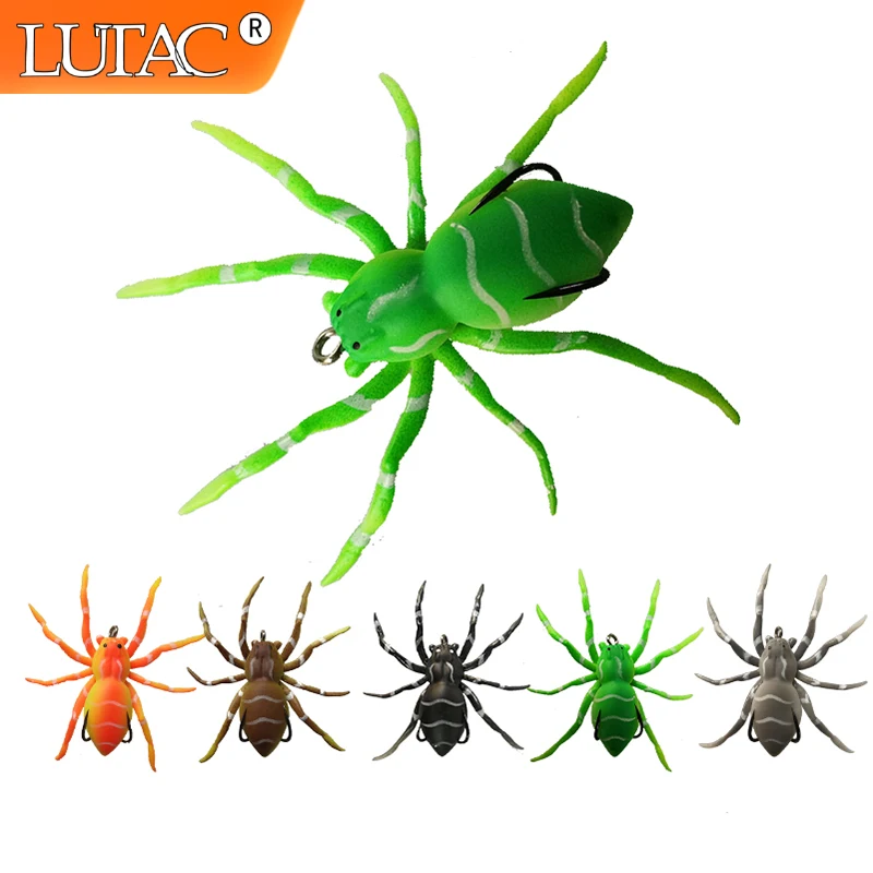 

Lutac Soft Lures Spider Frog Wholesale Floating Artificial Bait PVC Plastic Material