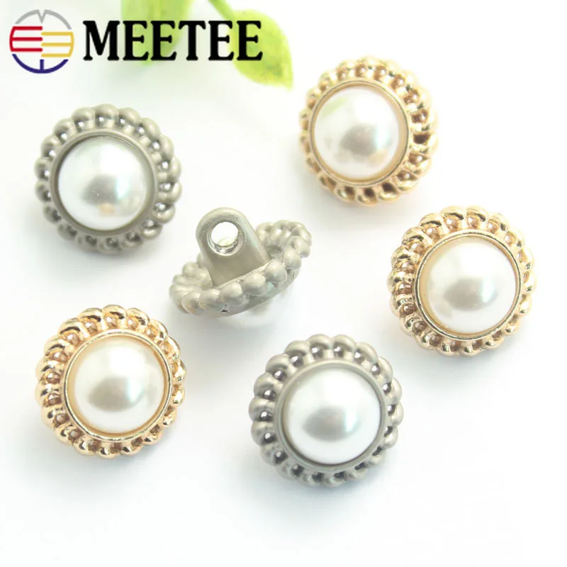 20pcs 11.5-12.5mm Fashion Pearl Shirt Button Sew-on Decorative Botones Women Cardigan Metal Buttons DIY Sewing Accessories | Дом и сад