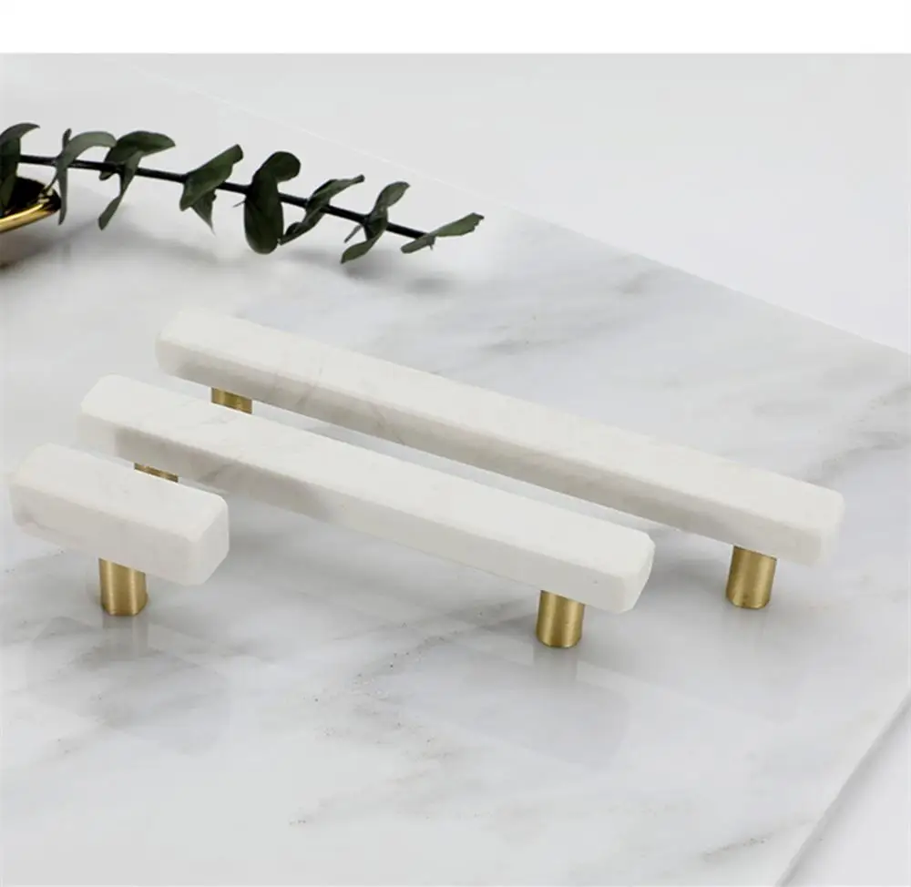 Ручка для шкафа в скандинавском стиле Мраморная Современная Минималистичная