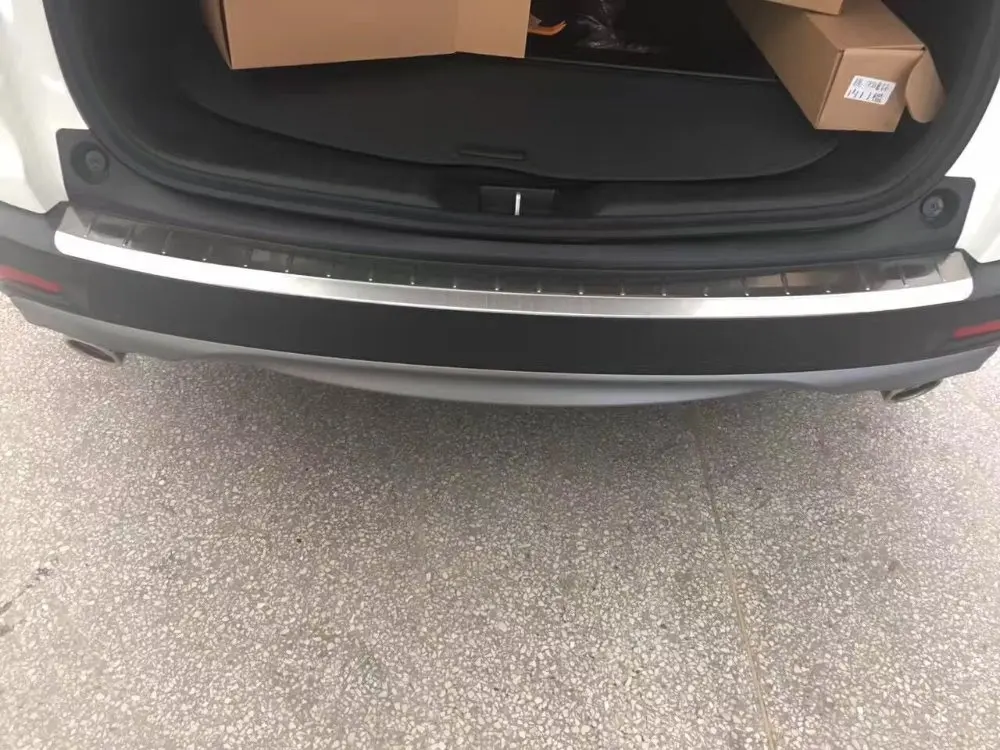 Защита заднего бампера задняя дверь защитная Накладка на порог подходит для