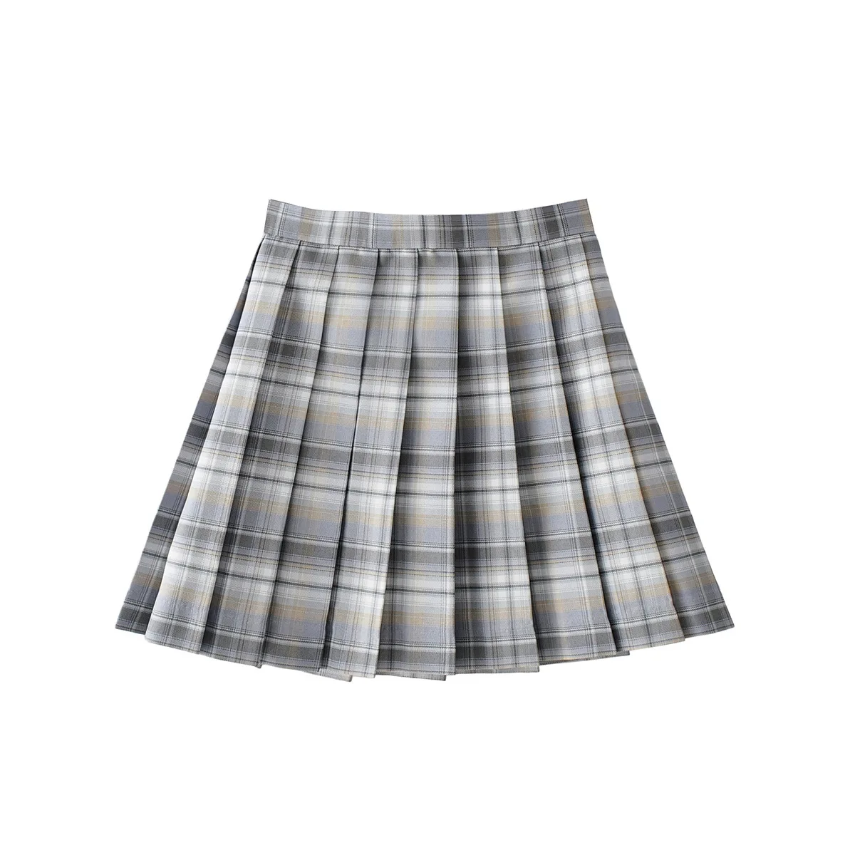 

GTGYFF Faldas Cortas Plisada S M L XL Mini Pleated A Line Plaid Above Knee Summer Skirts For Womens Blue Green Female Saias