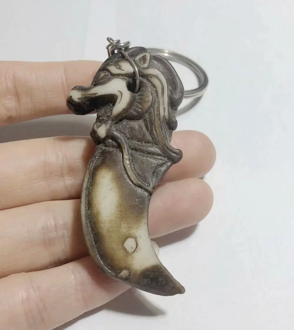 

12 pcs Ethnic Tribal Faux Yak Bone Lucky Surfing Wood Lucky Pendants Necklace
