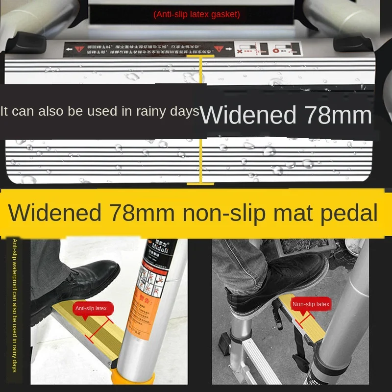 Телескопическая лестница a образной формы из алюминиевого сплава утепленная