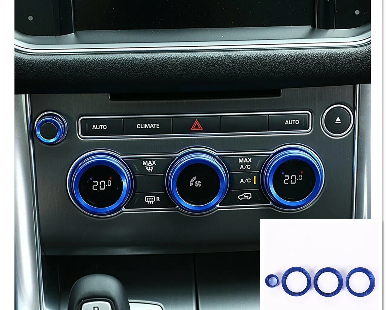 

For Range Rover Sport Vogue 2014-2017 Blue Air Conditioning Knob Ring Trim
