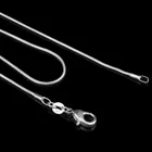 Серебряная цепочка-змея LMNZB шириной 1 мм длиной 40 см-80 см для изготовления ювелирных изделий своими руками, цепочка для подвесок, ожерелья, браслета