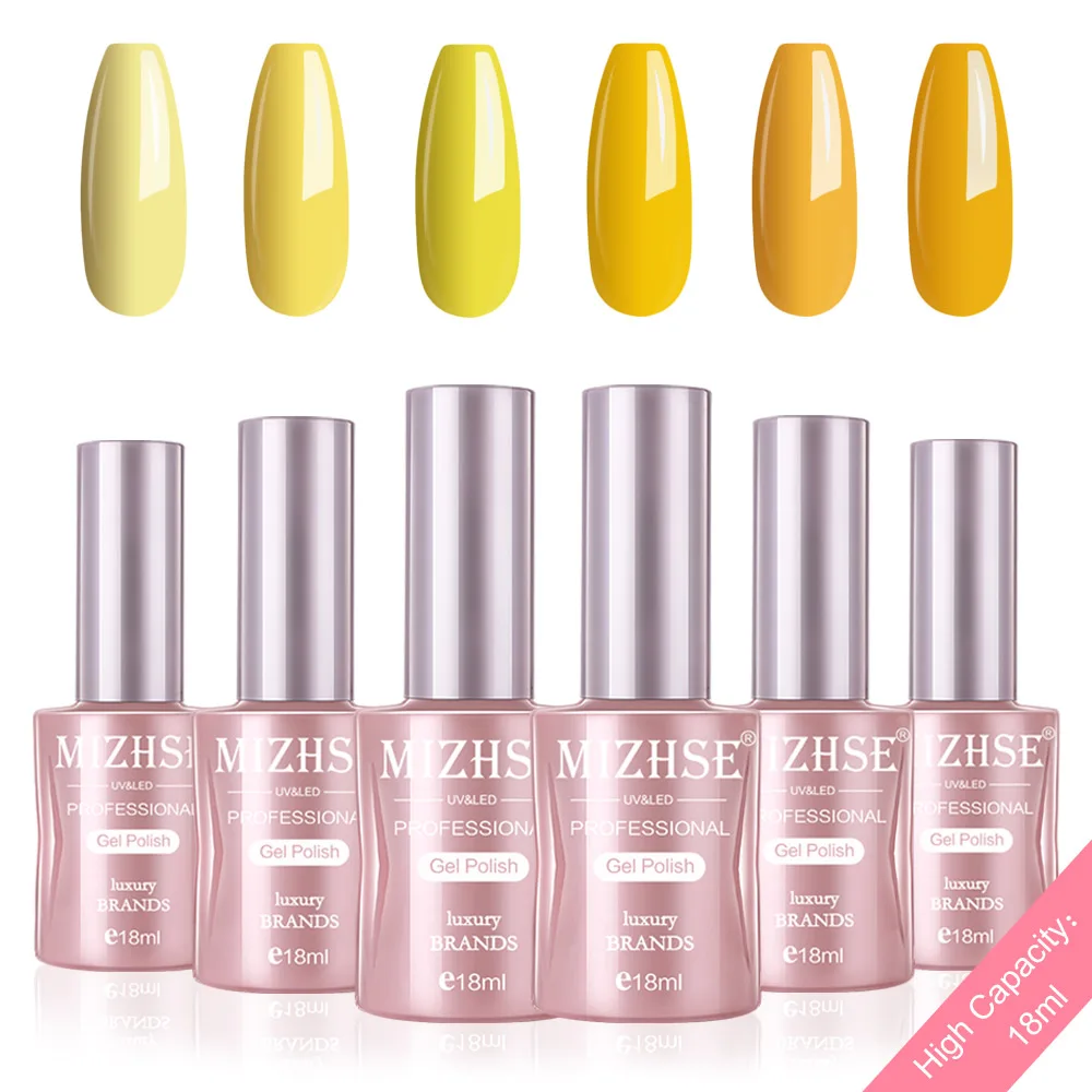 P13 MIZHSE Гель-лак для ногтей Esmalte Permanente Гель-лак набор для маникюра 18 мл Высокая емкость бутылки с подарочной коробкой 6 шт. в комплекте - Цвет: P13