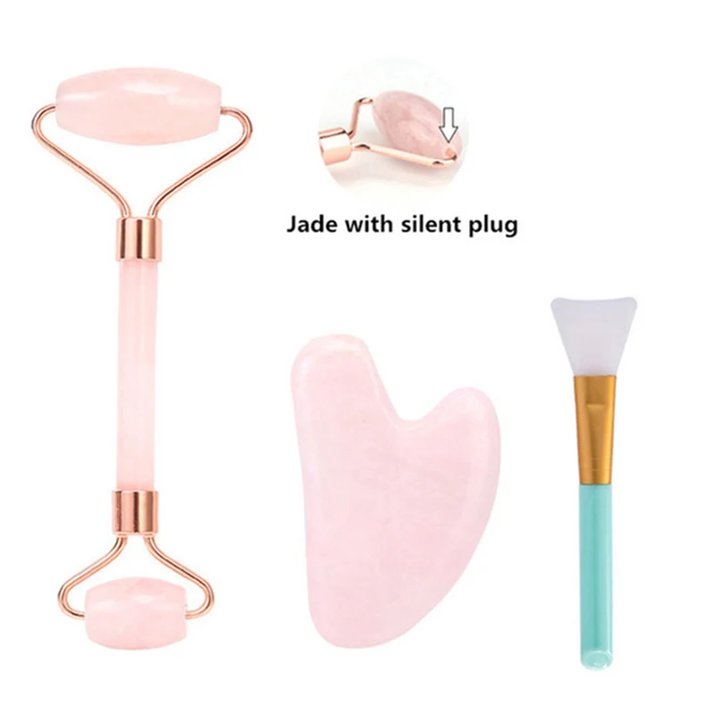 

Массажер для лица, Нефритовый бридный массаж, расслабление, потеря веса, 100% натуральный розовый кварц, скребок, массажер, инструменты для кр...