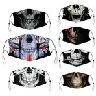 Модные маски для рта в виде черепа, Женская дышащая маска для защиты лица для взрослых, популярная серия фильмов ужасы