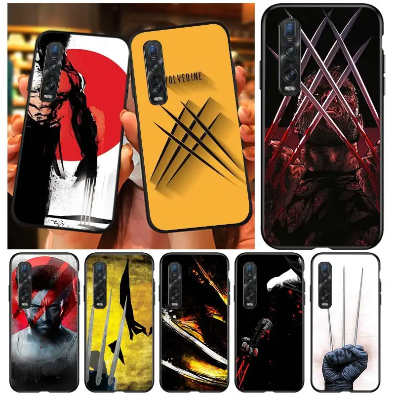 

Marvel Hero Wolverine For OPPO Find X3 X2 R17 Lite Neo F19 F11 Pro Plus 5G K5 K3 R15 R9S F9 F7 Silicone Black Phone Case