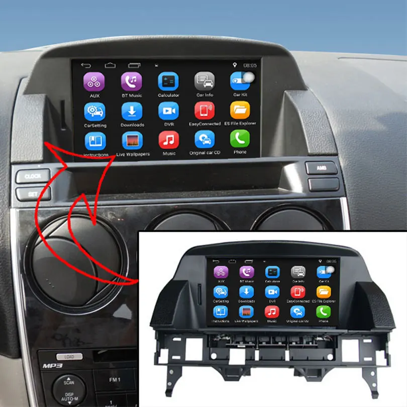 8 дюймов Android 7 1 автомобиля GPS навигации для Mazda 6 (2002 2008 год) автомобильное радио