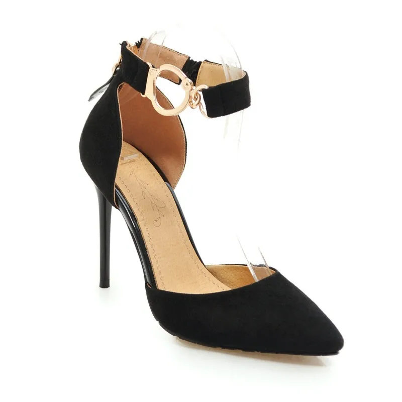 Женские туфли на высоком каблуке туфли-лодочки Тонкие с острым носком Большие