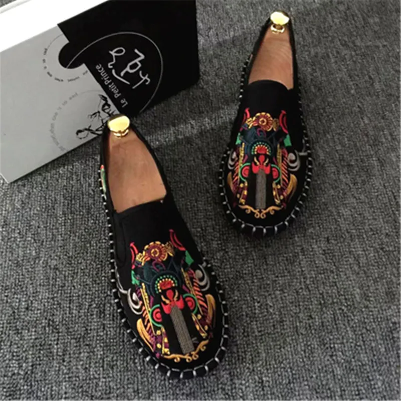 Special Embroidered Dog Shoes Men Rubber Canvas Espadrilles Loafers Hard-Wearing Man Women Harajuku Casual Flats | Обувь
