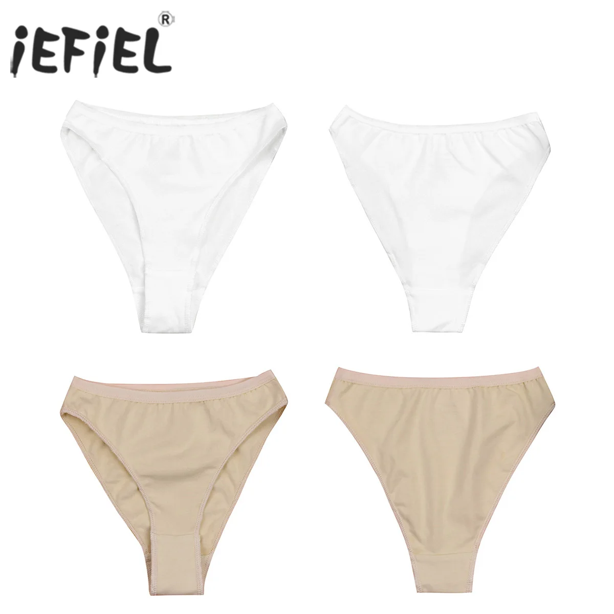 

iEFiEL Kids High Cut Ballet Dance Briefs Underwear Underpants Girls Ballerina Gymnastics Bottom Ballerina Leotard Dance Panties