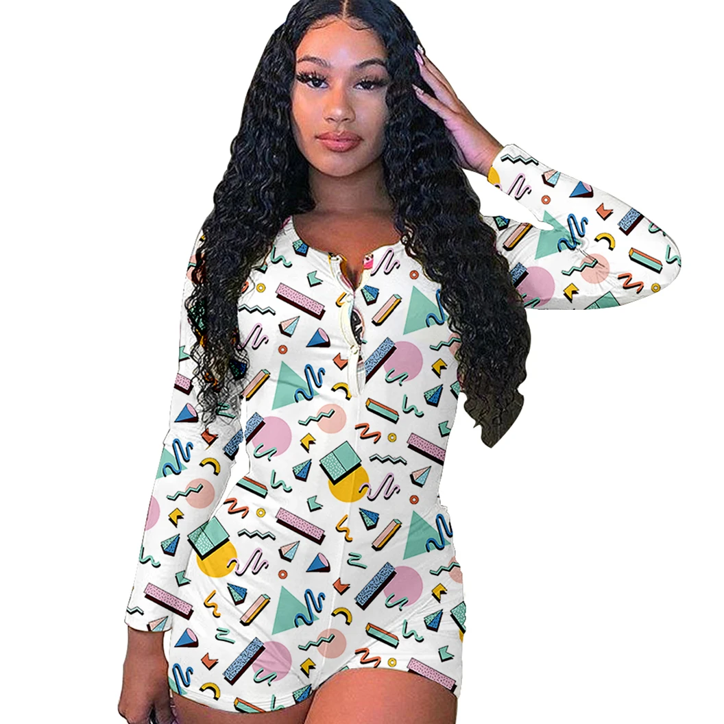 Женский Повседневный комбинезон с длинными рукавами модный тонкий короткий