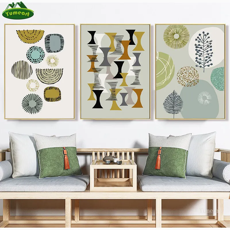 Абстрактные круги Кандинского плаката и печати холст живопись модные красочные