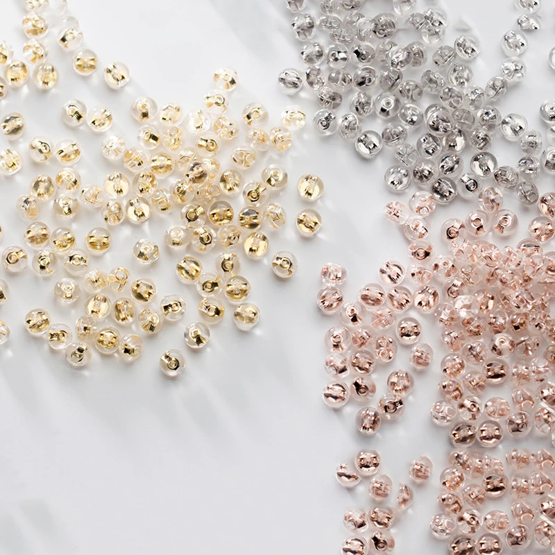 

MEETSOFT 10pair/lot Silver Romantic Prevent Allergy Earrings Ear plug Women Semi finished products Jewelry Wholesale Accessory