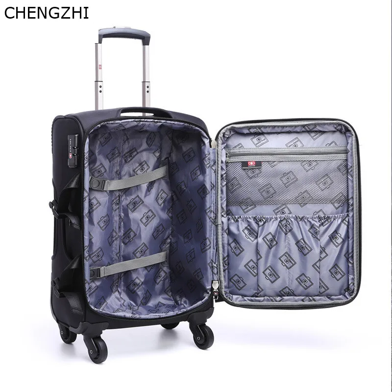 CHENGZHI мужская деловая сумка на колесиках 20 дюймов, тележка с паролем, чемодан на колесиках 2" 28 дюймов, дорожная сумка Оксфорд на колесиках