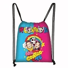 Рюкзак на шнурке для мальчиков и девочек, с 3D-принтом