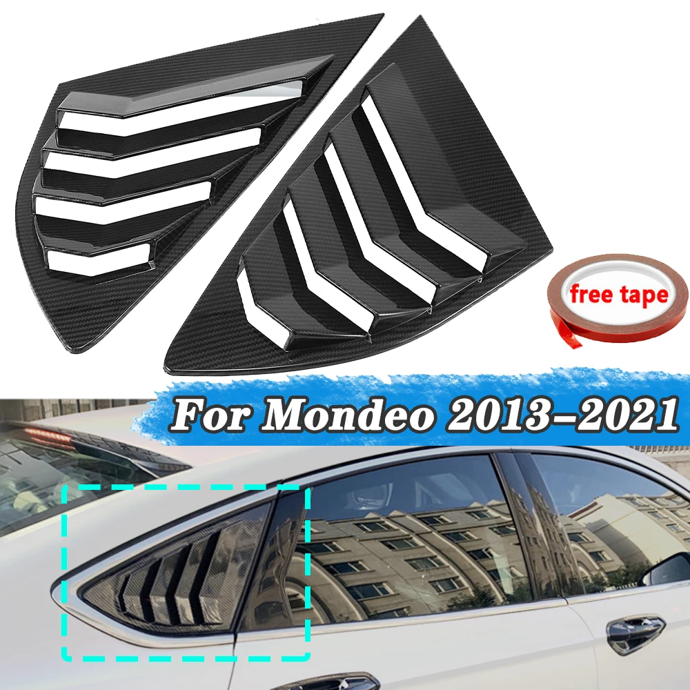 1 Pair Car Rear Side Vent Window Scoop Louvers Shutter Cover For Ford Mondeo Fusion 2013 2014 2015 2016 2017 2018 2019 2020 2021