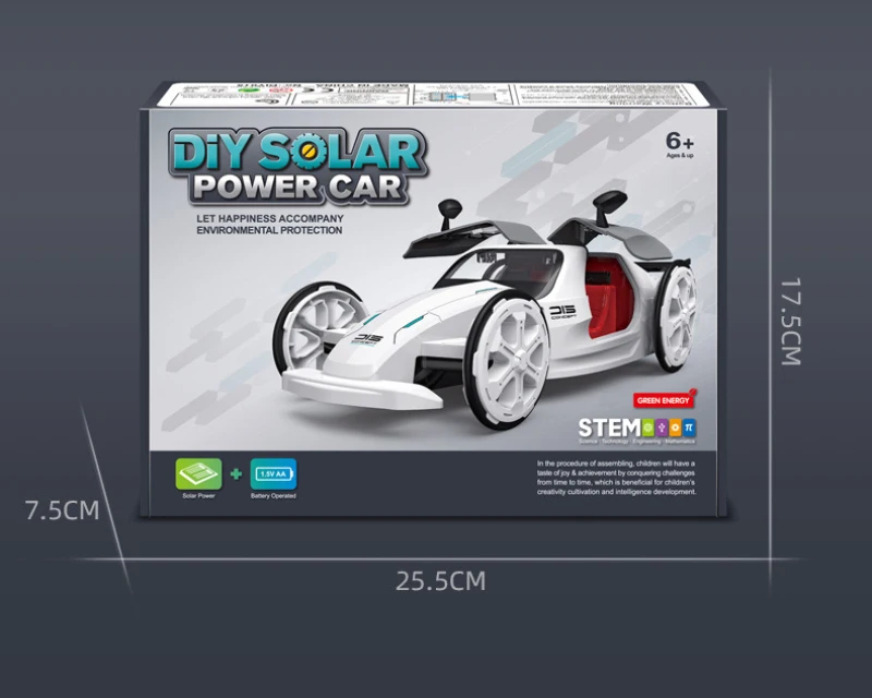 

2021 New Magical Solar Sports Car Self-assembled Four-wheel Drive Racing Assemble Electric Model Car For Baby Kids Gift Toy