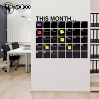 this month wall calendar 2022 monthly planner blackboard wall stickers vinyl decal office erasable chalkboard 58x72cm