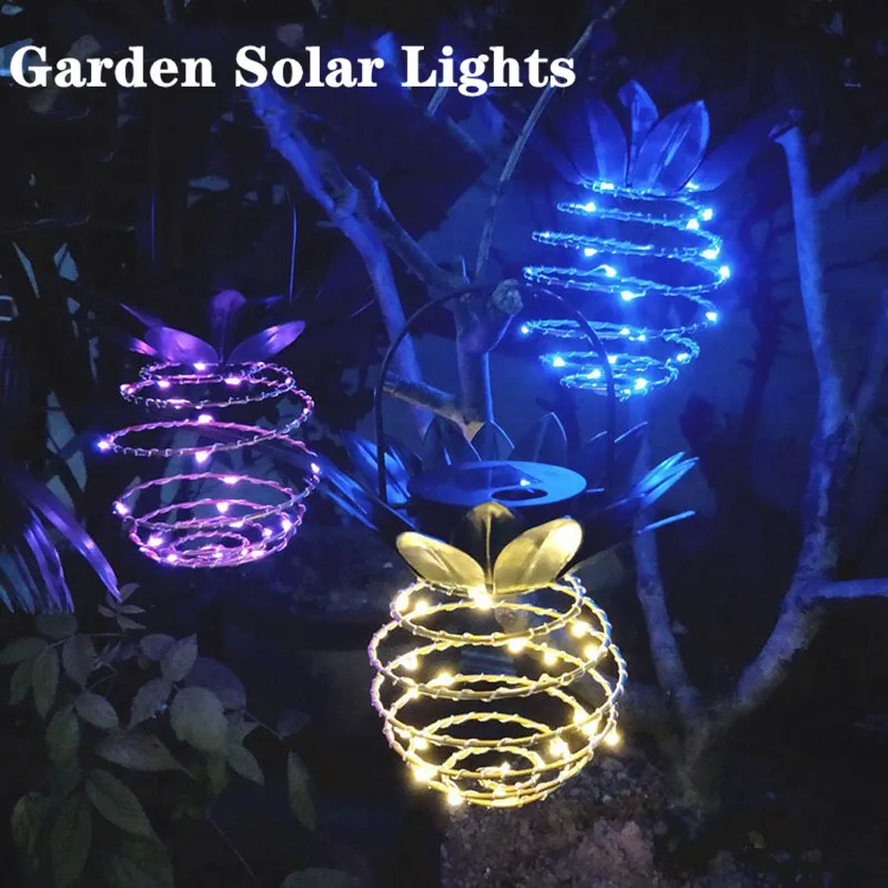 25LED солнечные светильники ананас наружные водонепроницаемые садовые подвесные