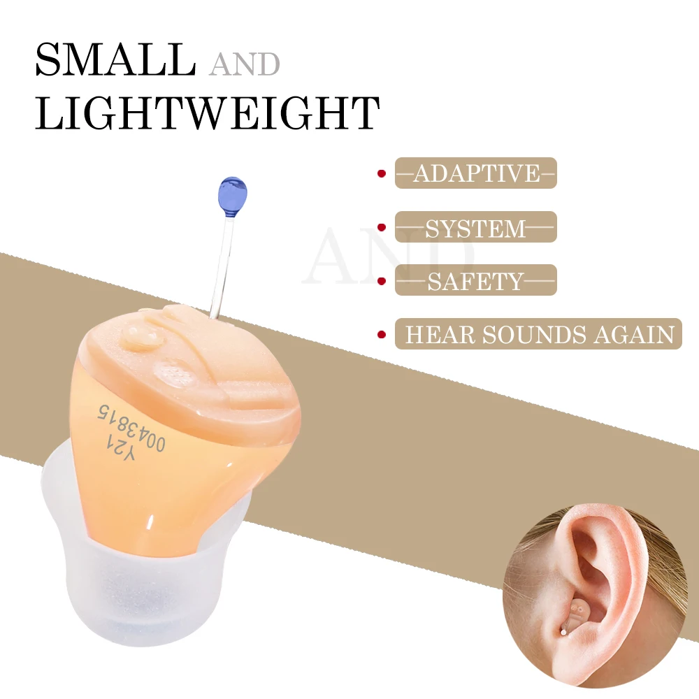 

2021 Mirasing Hearing Aids Audifonos Y21 Sound Amplifier Invisible Hearing Amplifier Portable Hearing Aid for Elderly/Deafness