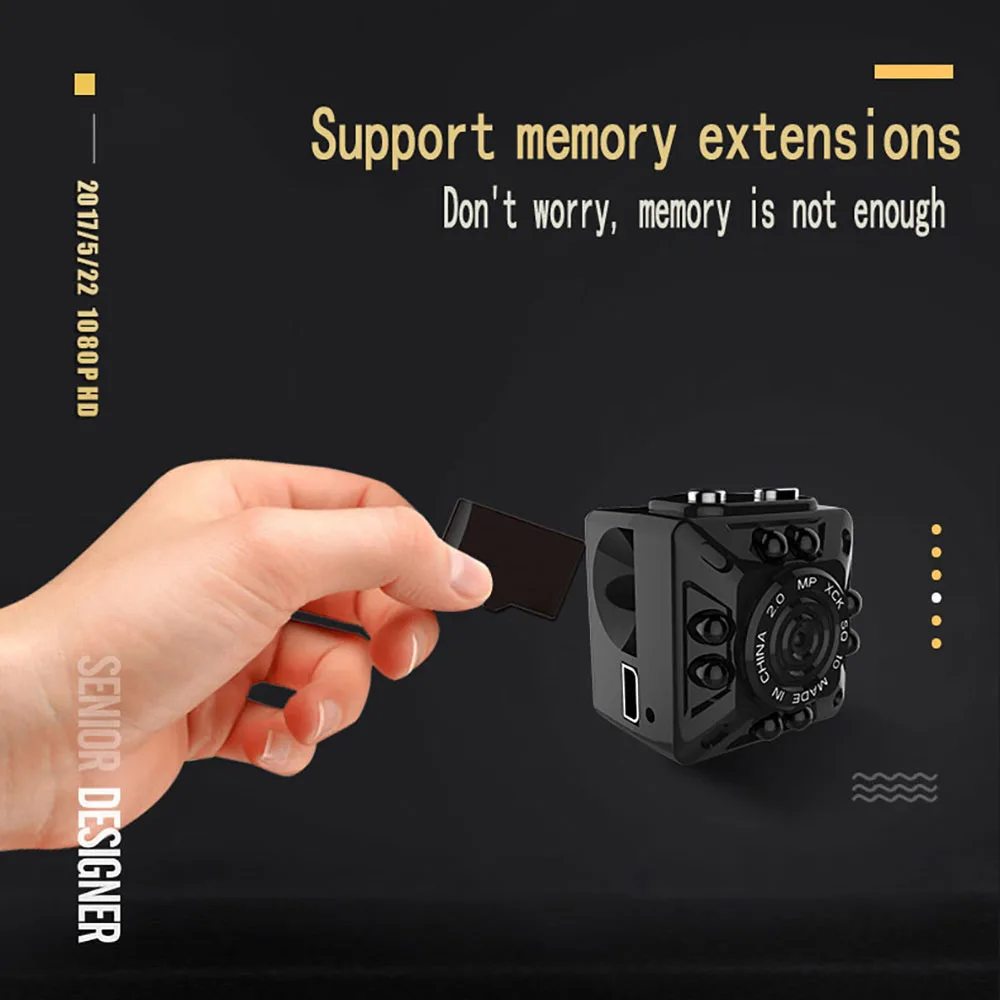 SQ10 Mini DV датчик движения 1080P спортивная экшн видеокамера с инфракрасным ночным