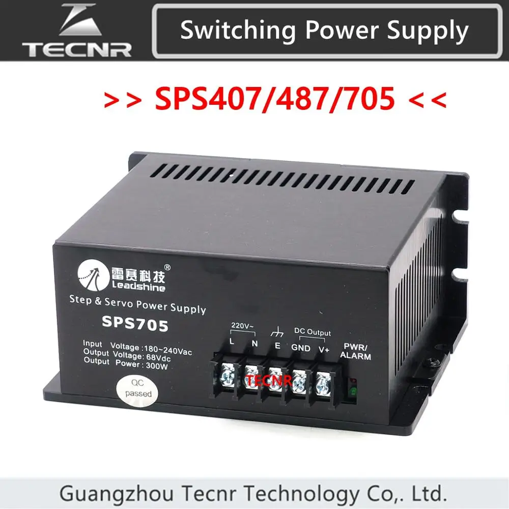 Fonte de Alimentação Regulada do Interruptor da Fonte de Alimentação 300w de Leadshine Sps407 com Entrada de 180-250 Regulada Interruptor 40v 48v 68v Sps705 Sps487 Vac Não do da