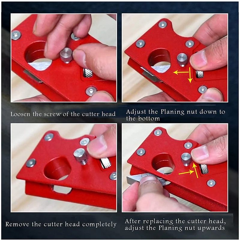 

Wood Woodworking Edge Corner Plane Hand Planer Tool with 7 Types of Cutter Heads Woodworking Tools for Woodworkers