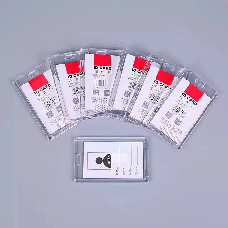 

1pcs Horizon/vertical Acrylic Transparent Bank Credit Card Holders Badge Holder Bus Card ID Holders Plastic Id Card Holder