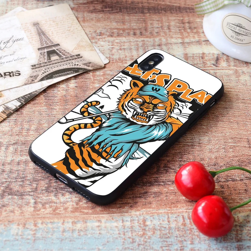 for iphone tiger golfer soft tpu border apple iphone case free global shipping