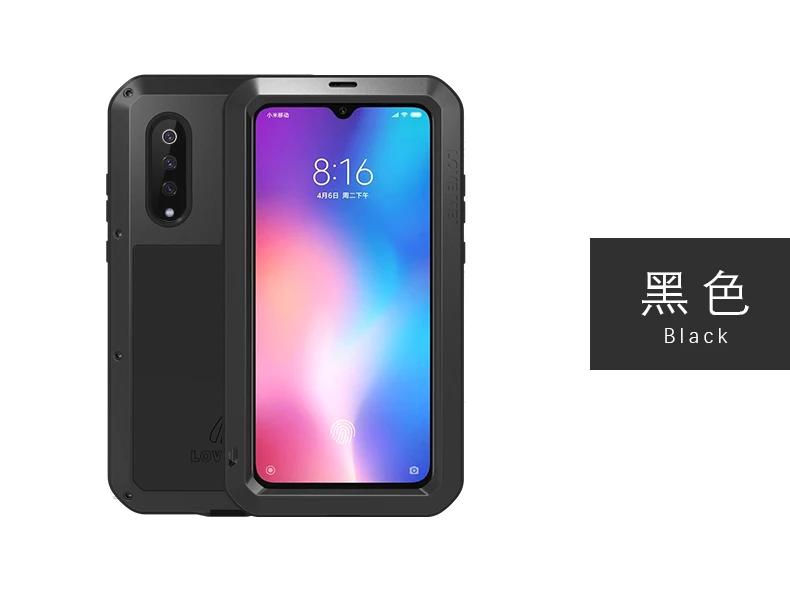 Love Mei для Xiaomi 8 9 Max 2 3 алюминиевый металлический+ Gorilla glass ударное Падение водонепроницаемый чехол для Xiaomi Mix 2 2s