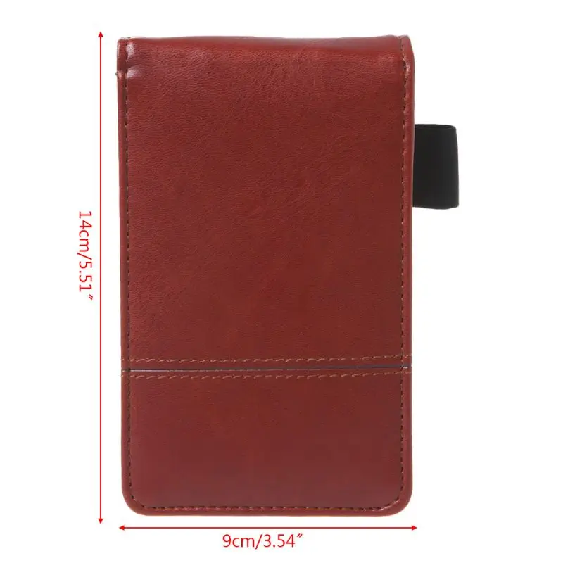 

Pocket A7 Notebook Leather Cover Notepad Memo Diary Planner with Calculator Business Work Office Supplies