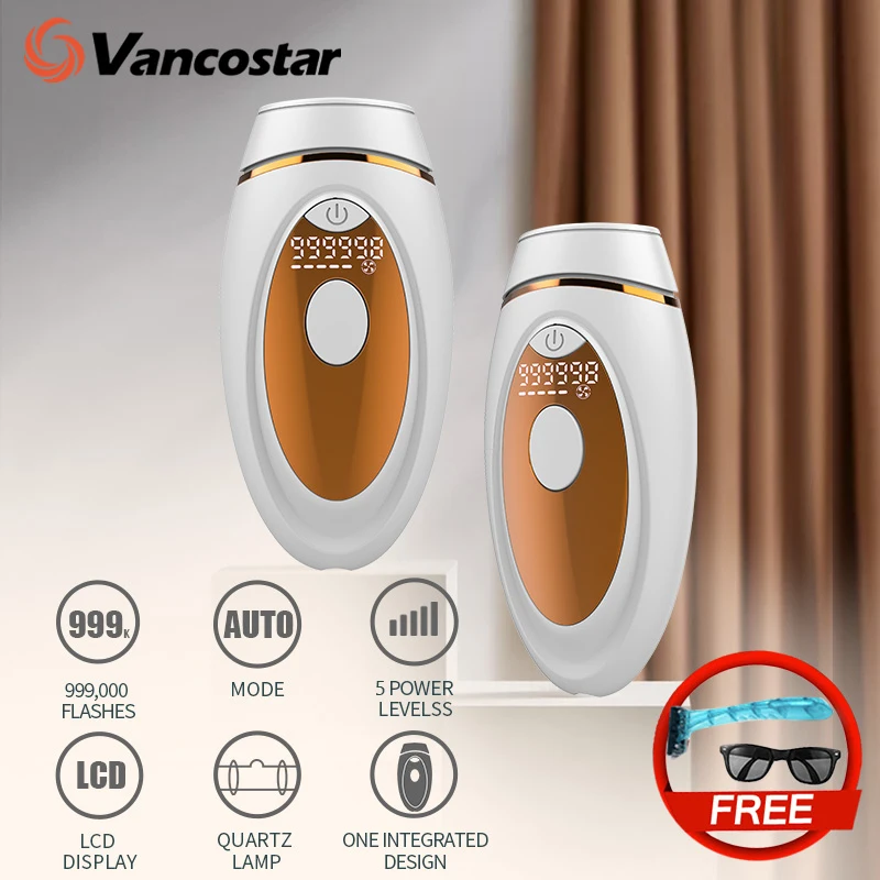 Лазерный эпилятор с IPL-лазером 999000 вспышек безболезненное удаление волос для