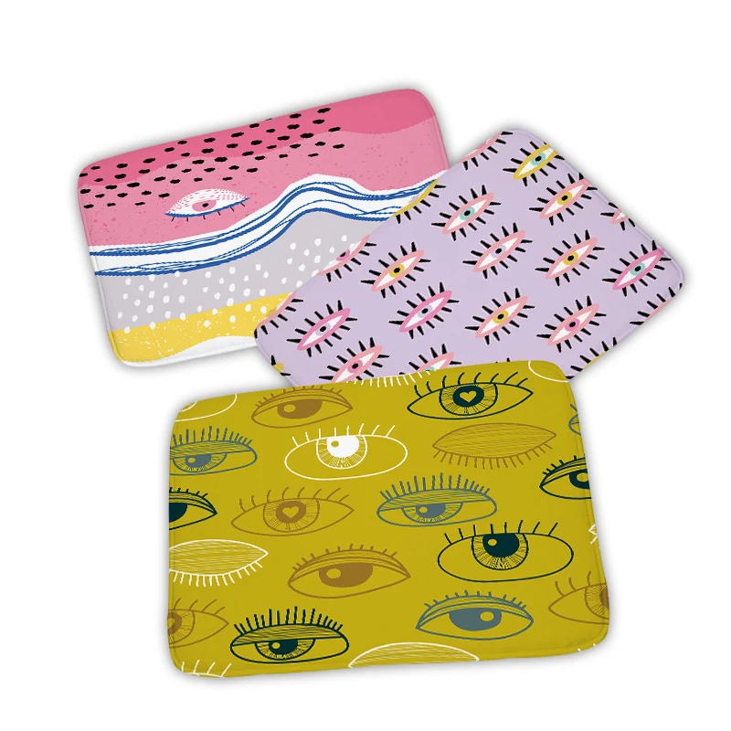 Yellow Kitchen Mat Bedroom Entrance Doormat Eye Beach Home Hallway Floor Decoration Living Room Carpet Bathroom Anti-Slip Rug