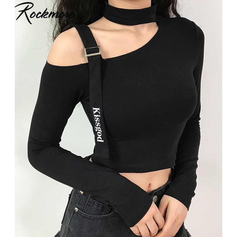 Женский укороченный топ с открытыми плечами Rockmore короткий ленточным вырезом