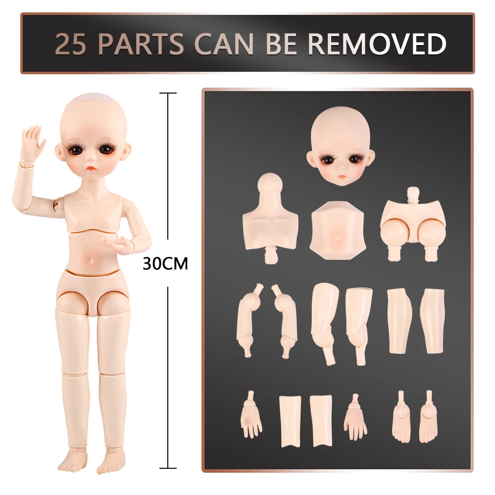 1/6 BJD кукла 30 см 18 шаровой шарнир ручной работы из хлопка средства ухода за кожей с