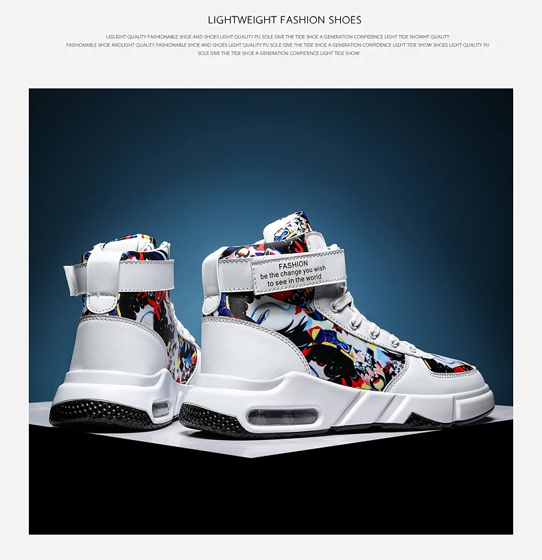 OLOMM High help Air Cushion Trend Hot Sale Men's Casual Shoes Comfortable Outdoor Men Fashion Sneakers Hwaterproof Men Shoes