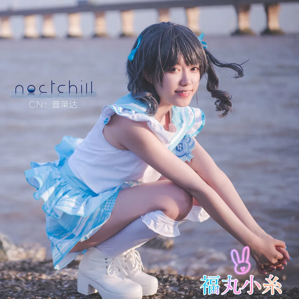 IDOLM @ STER фукуру които фосччи Косплей Костюм блестящие цвета аниме платья