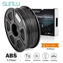SUNLU ABS 3D Printer Filament ABS Filament 1.75 mm 3D Printing filament Low Odor Dimensional Accuracy +/- 0.02 mm 2.2 LBS (1KG)