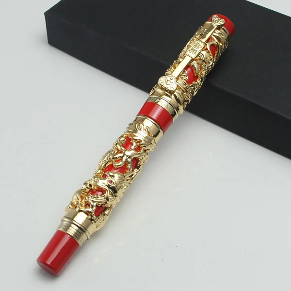 style 6 Jinhao, новейший дизайн, Ручка-роллер с драконом и Фениксом, серебристо-серая, золотистая, высокое качество,, роскошные подарочные ручки для письма - Цвет: style 6