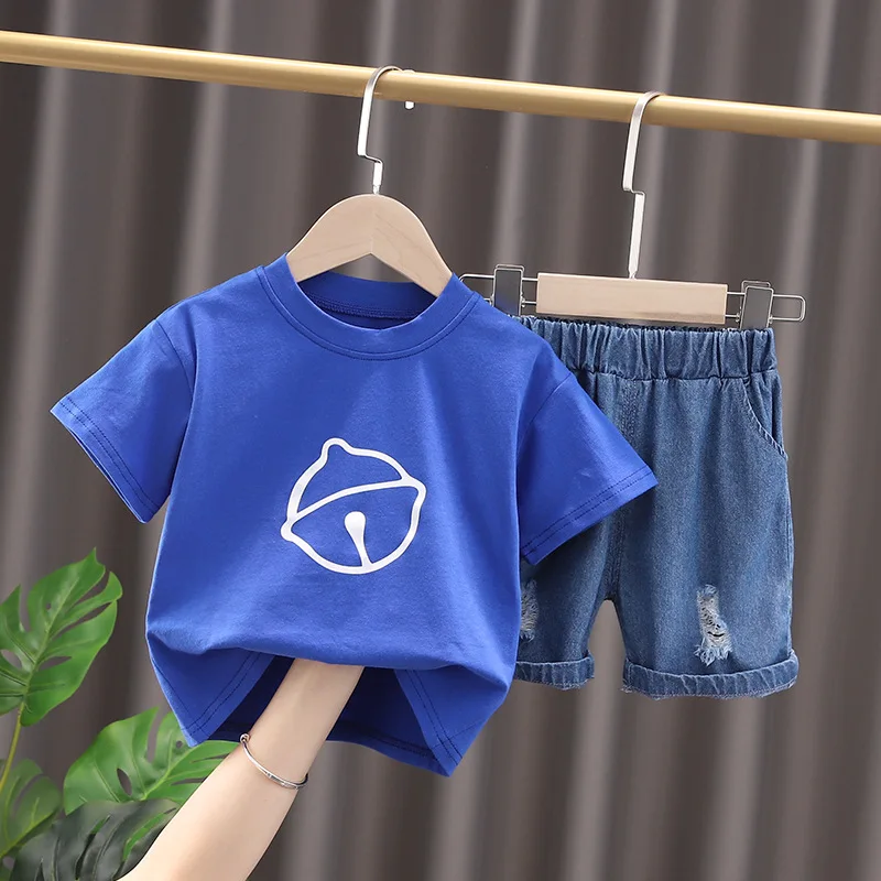 New Summer Baby Girl Clothes Suit Children Cotton T-Shirt Shorts 2Pcs/sets Toddler Casual Costume Boys Clothing Kids Tracksuits