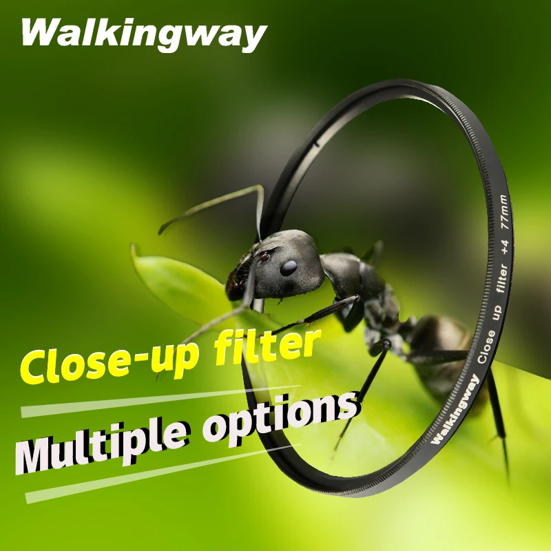 Walkingway Macro Close up Lens Filter 52mm Macro Filter 62mm 37mm 67 72 77 82 55 58 40.5 49mm Filtor for DSLR SLR Camera