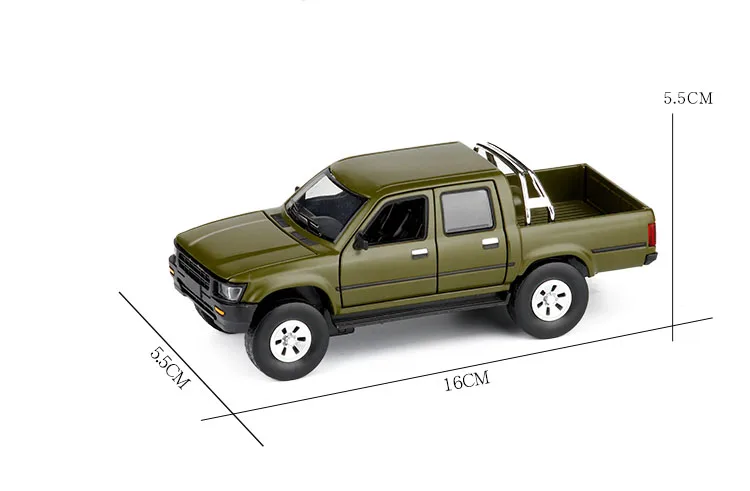 Грузовик пикап Toyota Hilux 1/32 с пистолетом антибаком литая металлическая модель